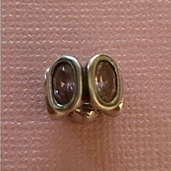 RETIRED! Pandora pink Oval Lights Charm - Picture 4 of 5